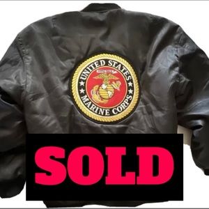 SOLD: United States Marine Corps. Bomber flight Jacket Coat. Men's M.